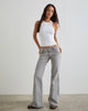 Immagine dei jeans Bell Bottom Low Rise Flare in grigio sbiancato