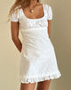 Immagine di Bella Mini Tea Dress in Popeline Bianco