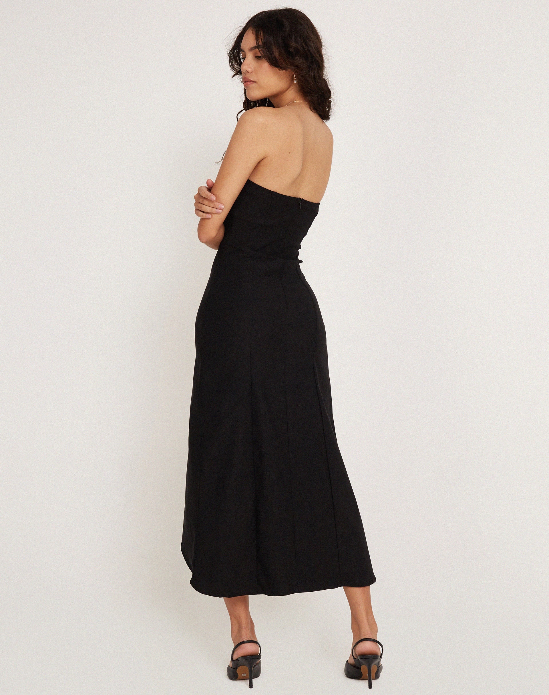 immagine di Bellini Bandeau Midi Dress in nero