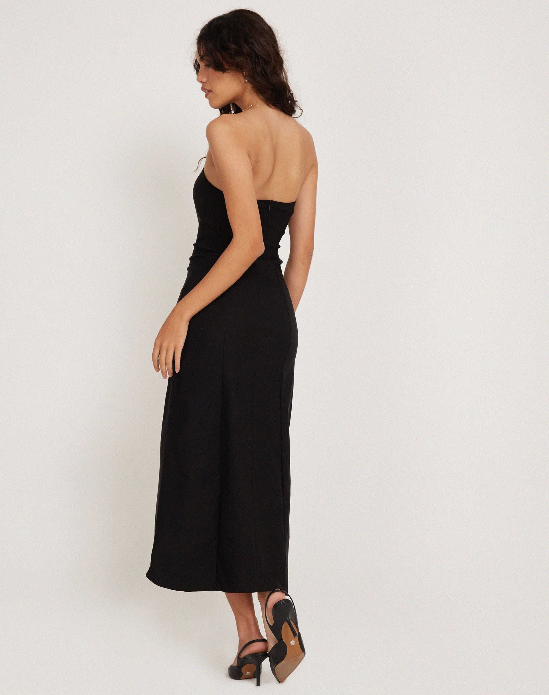 immagine di Bellini Bandeau Midi Dress in nero