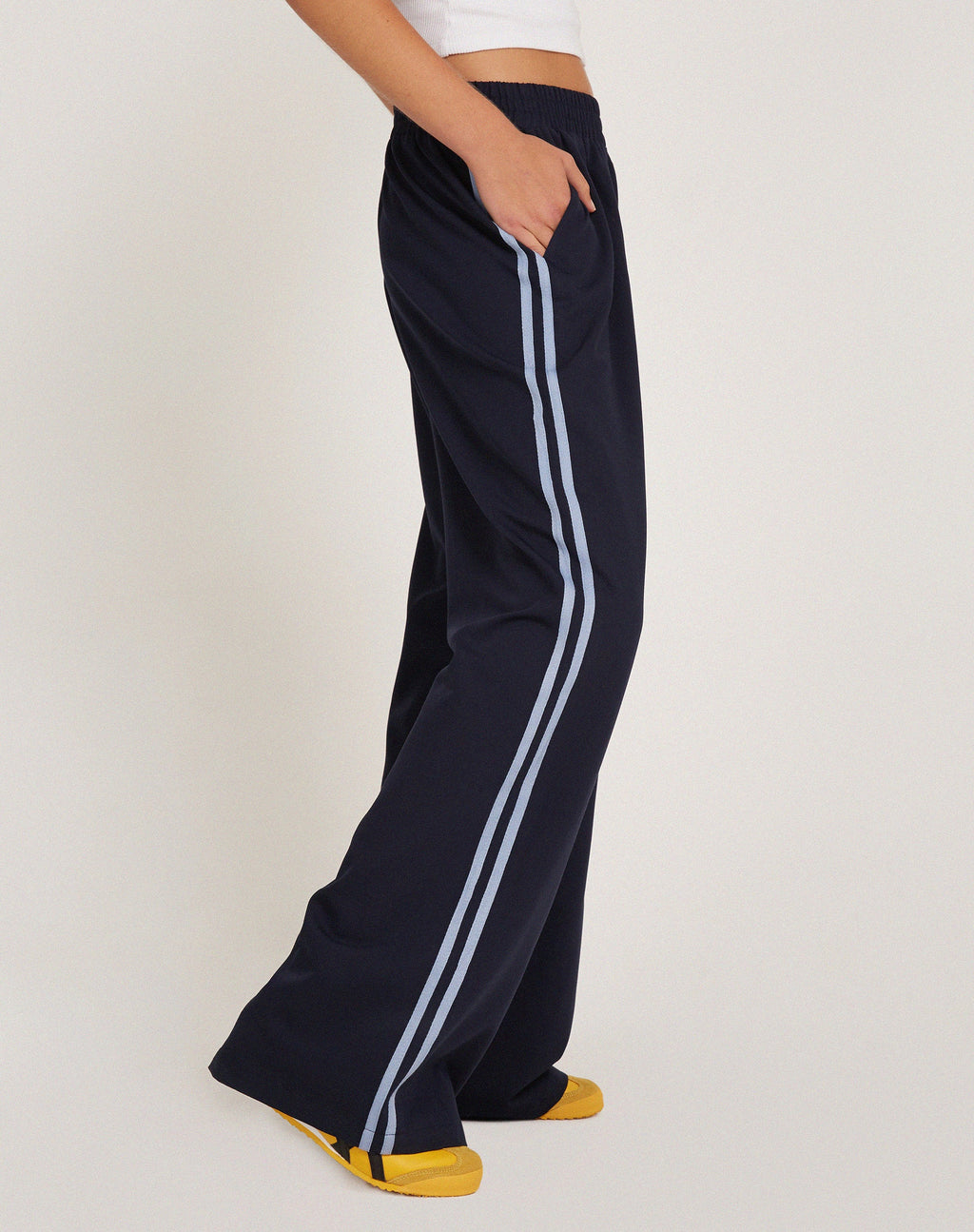 Pantalone Bennett in stile sartoriale navy con riga laterale