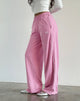 Immagine di Benton Jogger in rosa fenicottero con bordatura bianca e ricamo a M