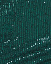 Drappo in paillettes verde bosco