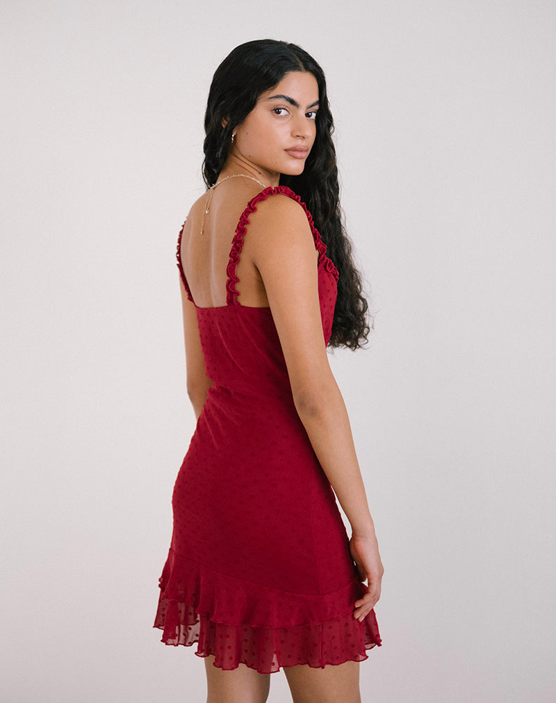 Immagine di Bestari Mini Abito in Basic Polka Cherry