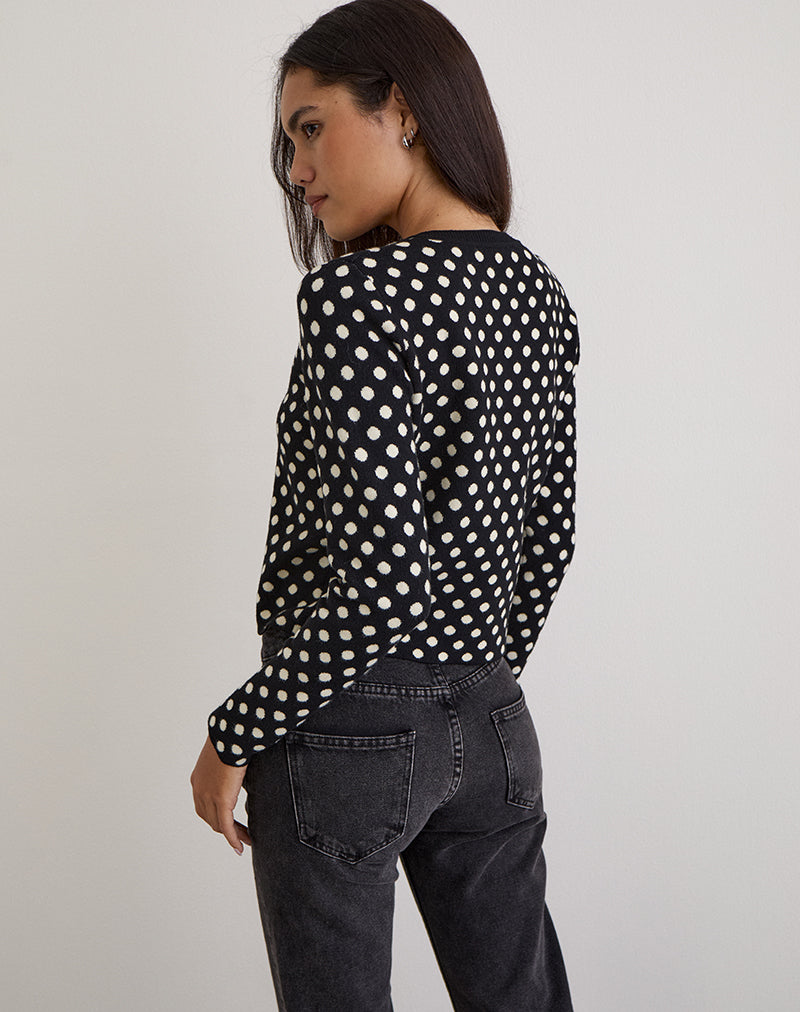 Immagine del Cardigan Bhavina in Mono Polka