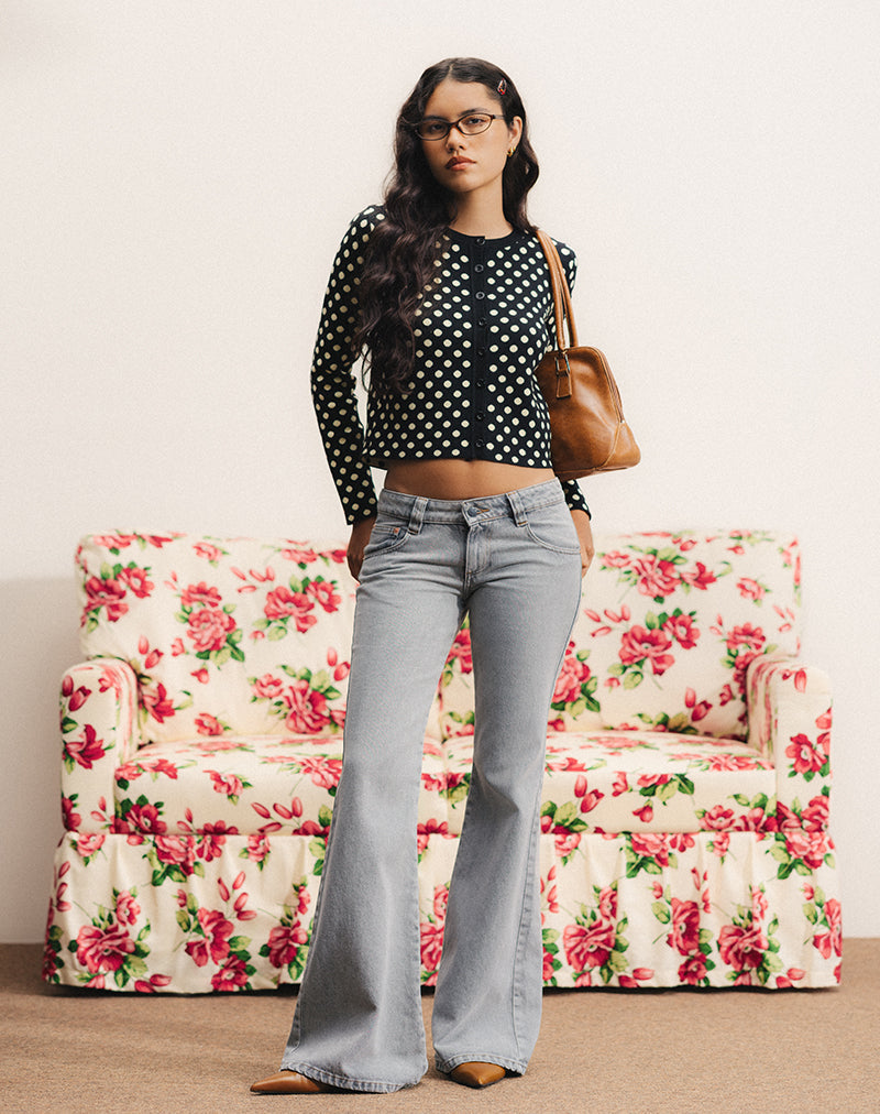 Immagine del Cardigan Bhavina in Mono Polka