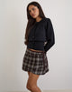 Immagine di Billa Wrap Mini Skirt in Grigio Check