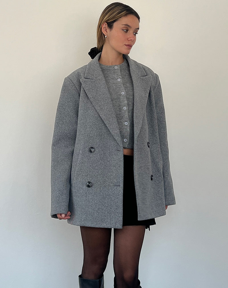 Immagine di Binaiya Blazer di lana oversize in grigio