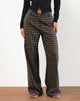 Immagine dei pantaloni Binar in marrone scuro check