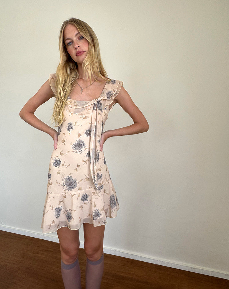 Immagine di Binita Mini Dress in Wild Rose Blue