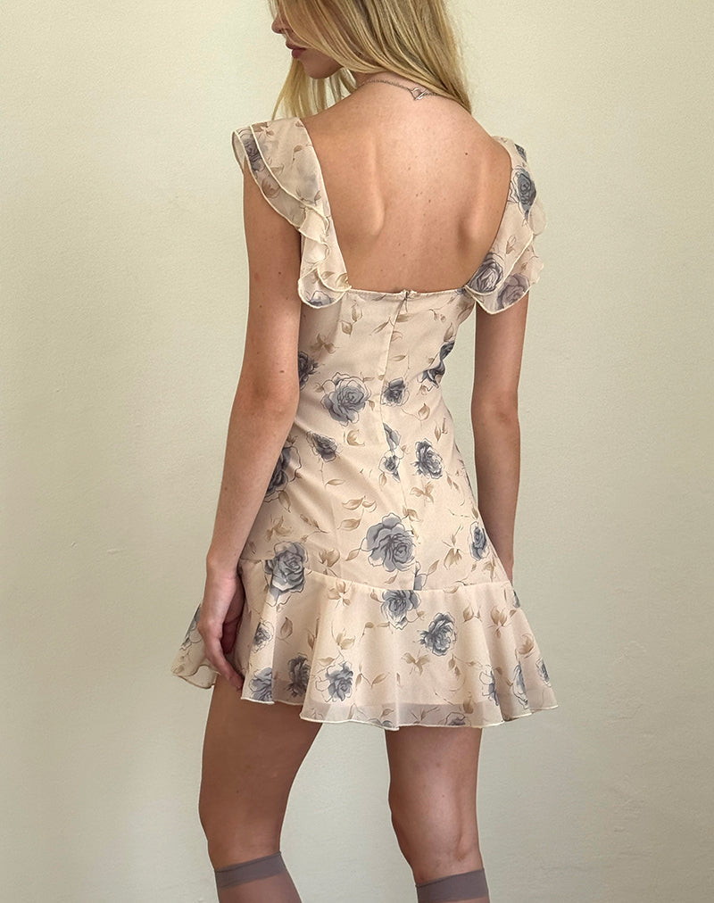 Immagine di Binita Mini Dress in Wild Rose Blue