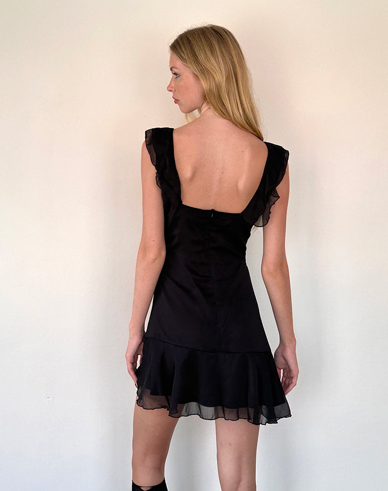 Immagine di Binita Mini Abito in Chiffon Nero
