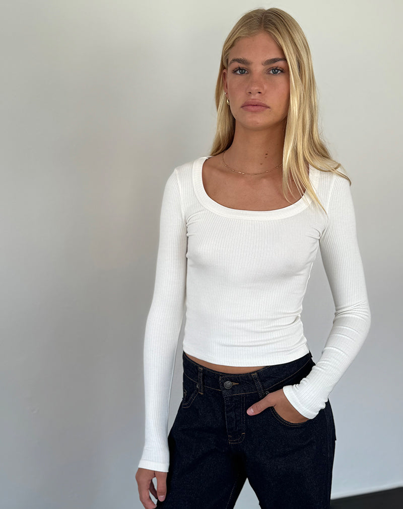 Immagine di Binlo Extra Top manica lunga in bianco