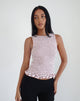Immagine di Birita Shirred Tank Top in Geometric Tile