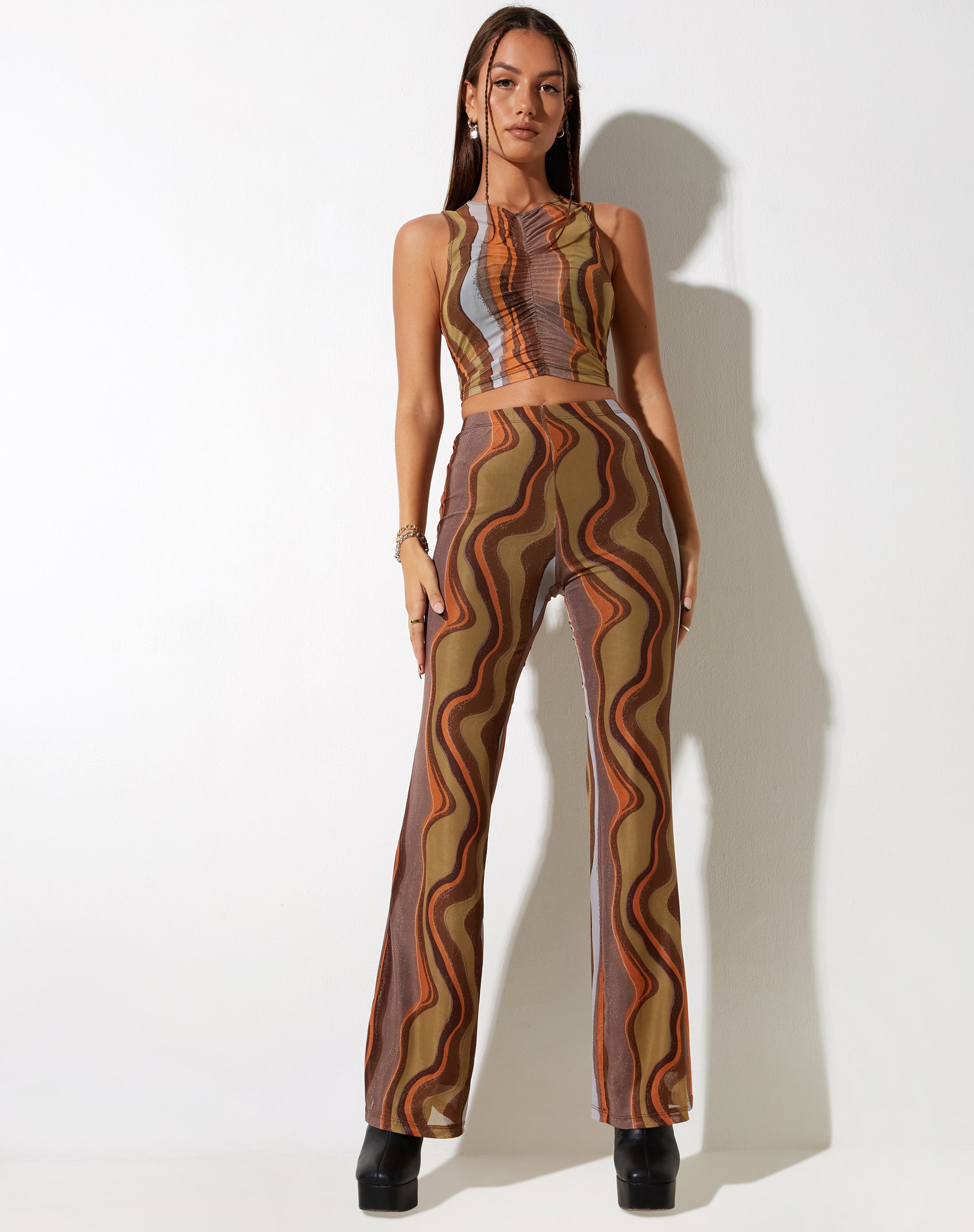 Immagine di MOTEL X IRIS Pantalone Herly Flare in Terra Gradiente