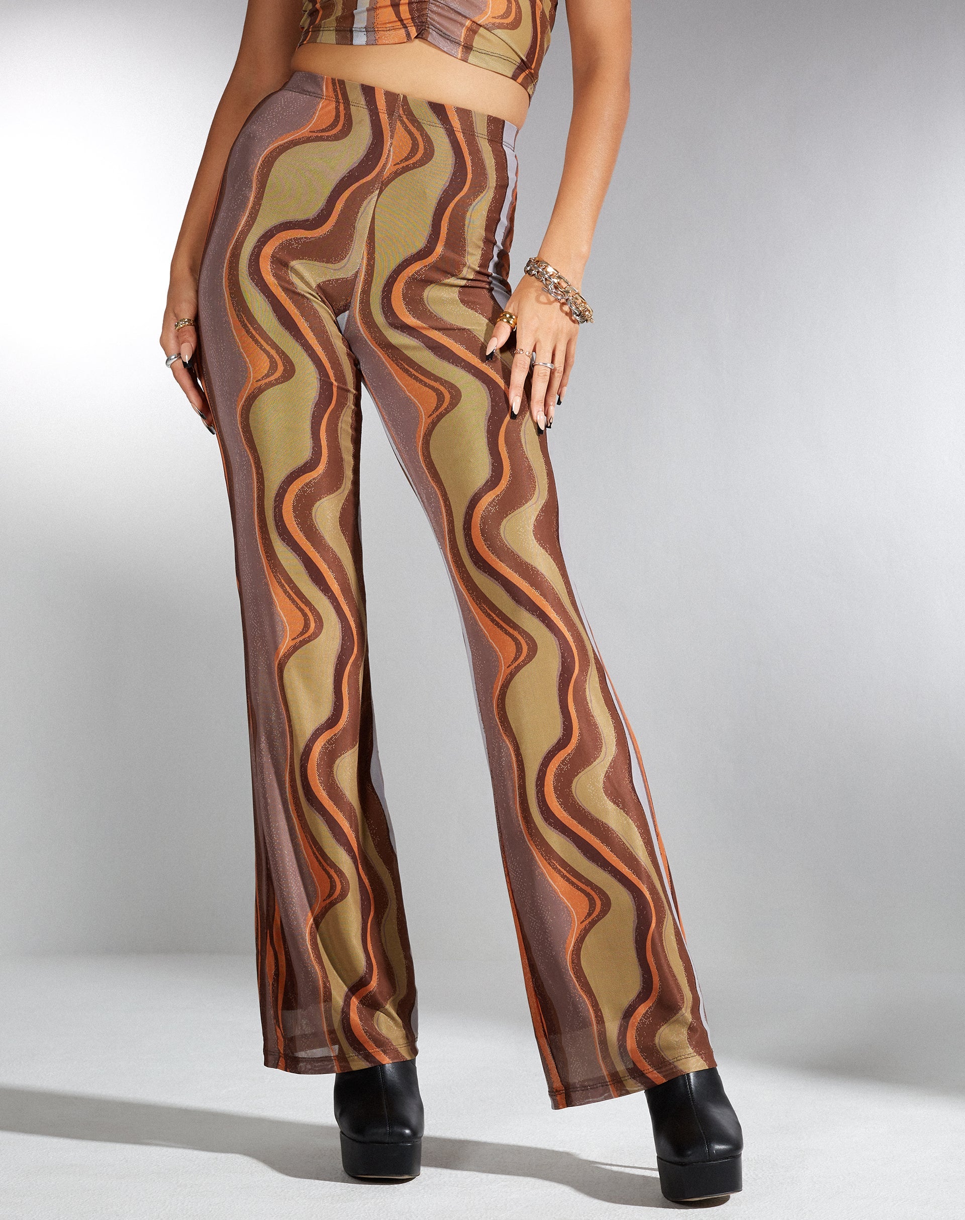 Immagine di MOTEL X IRIS Pantalone Herly Flare in Terra Gradiente