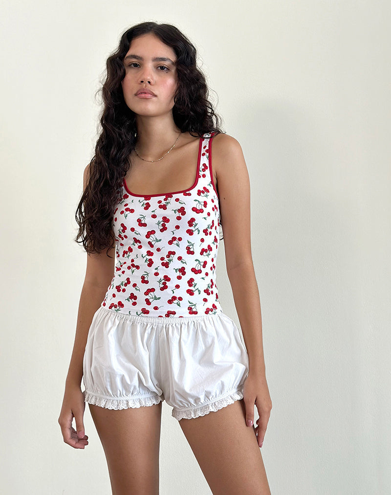 Immagine di Blaira Top in Cherry Print Bianco