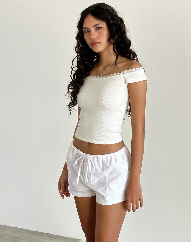 Immagine di Bolaxi Short in lino bianco sporco
