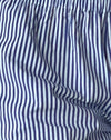 Popeline a righe blu