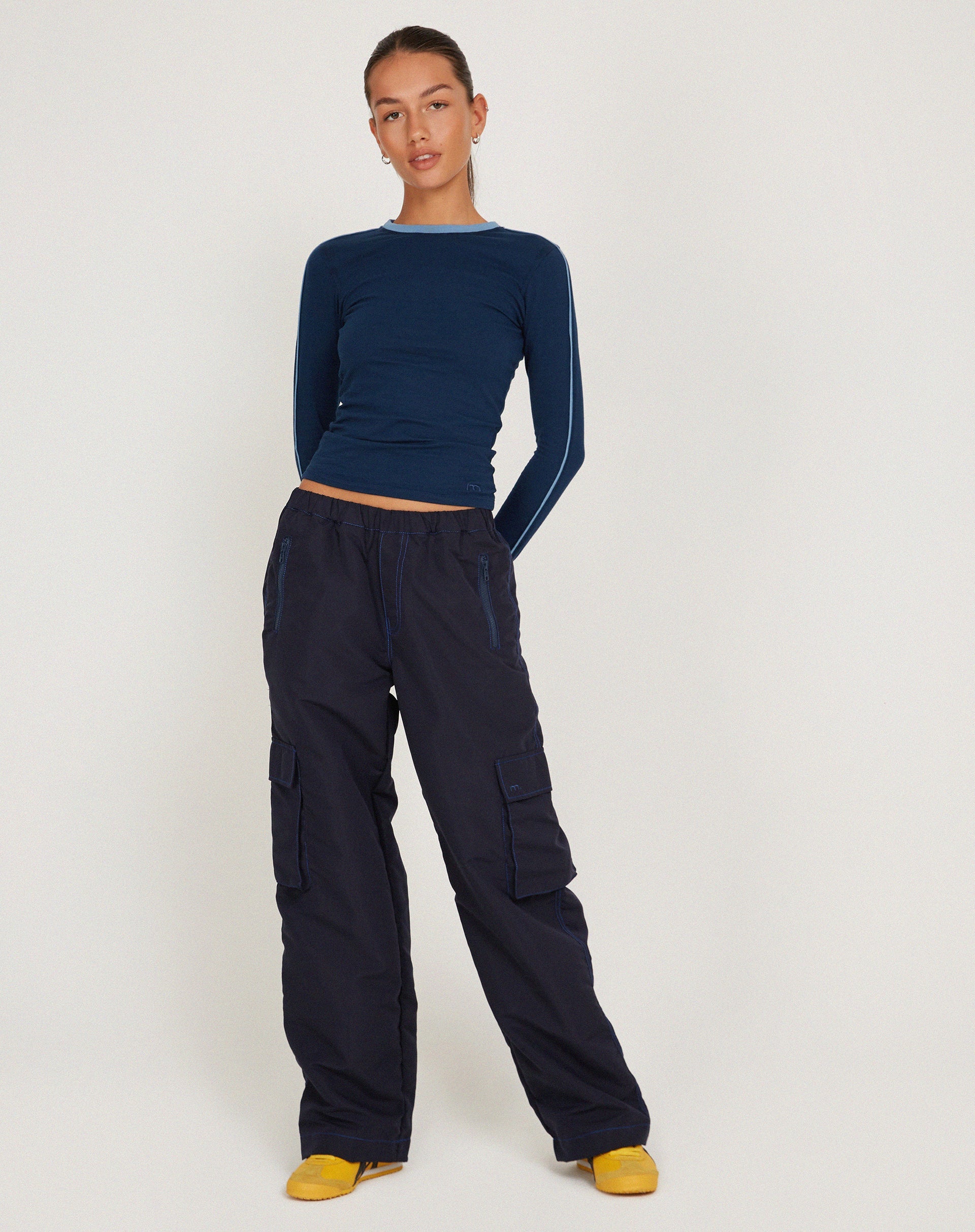 immagine di Oriells Cargo Trouser in punto top navy