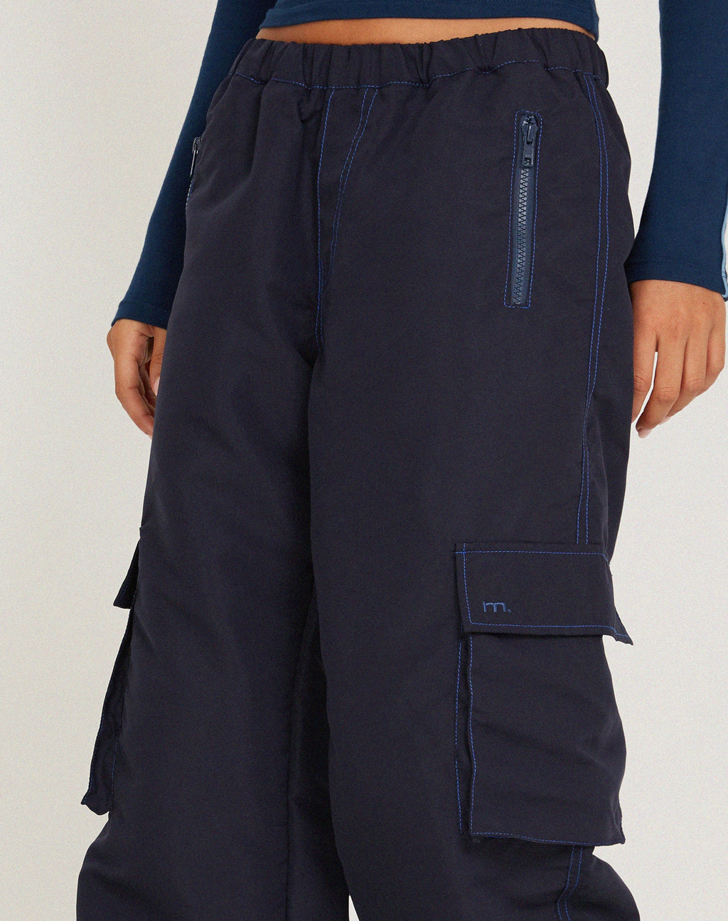 Pantaloni cargo Oriells con cuciture in alto a vista in stile marinaro