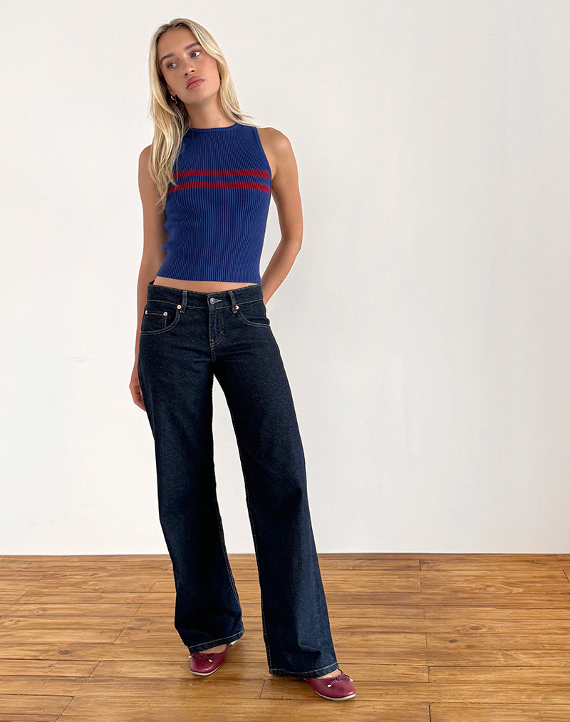 Immagine di Bonisa Gilet in blu con strisce rosse
