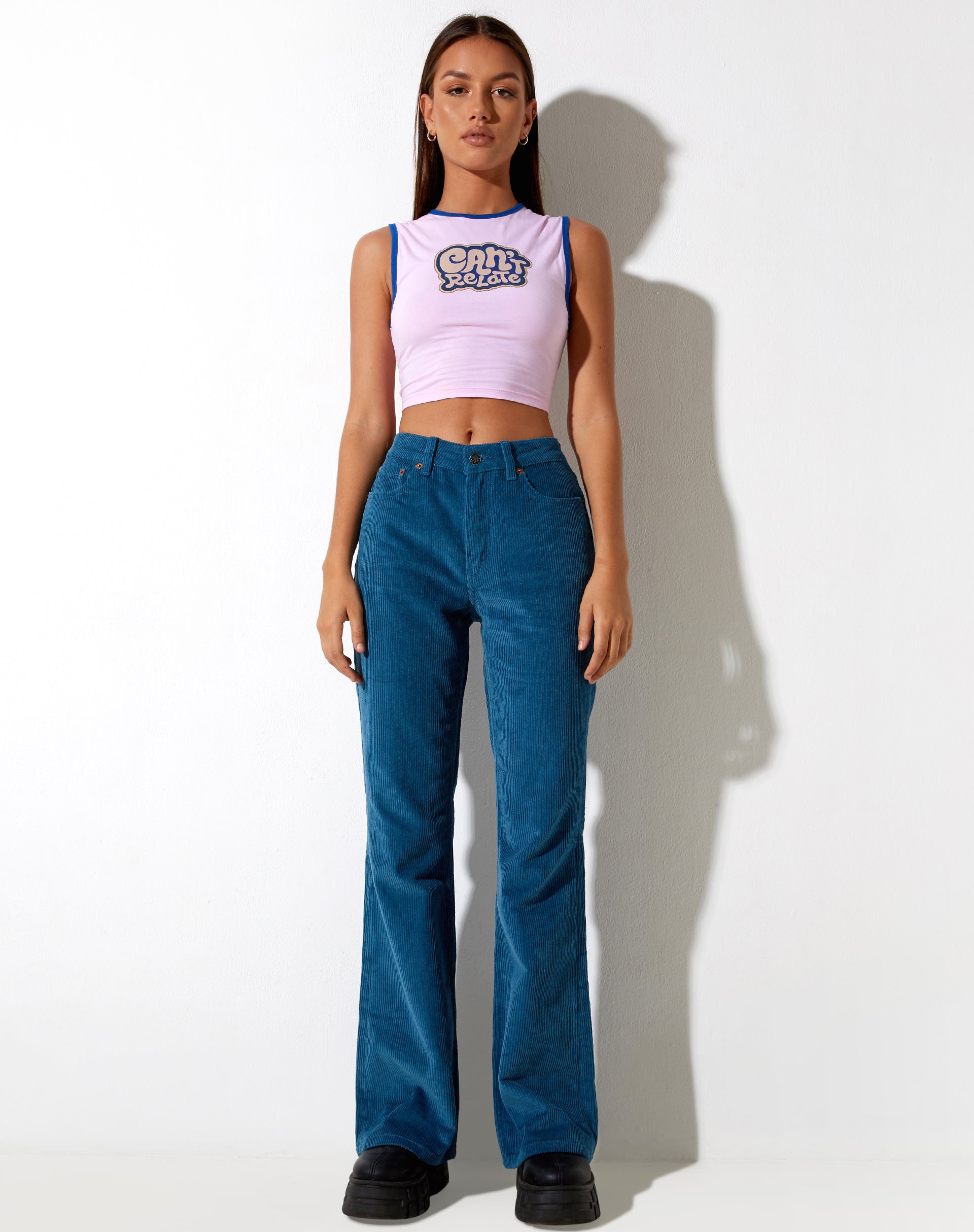 Immagine di Bootleg Jeans in Cord Blue
