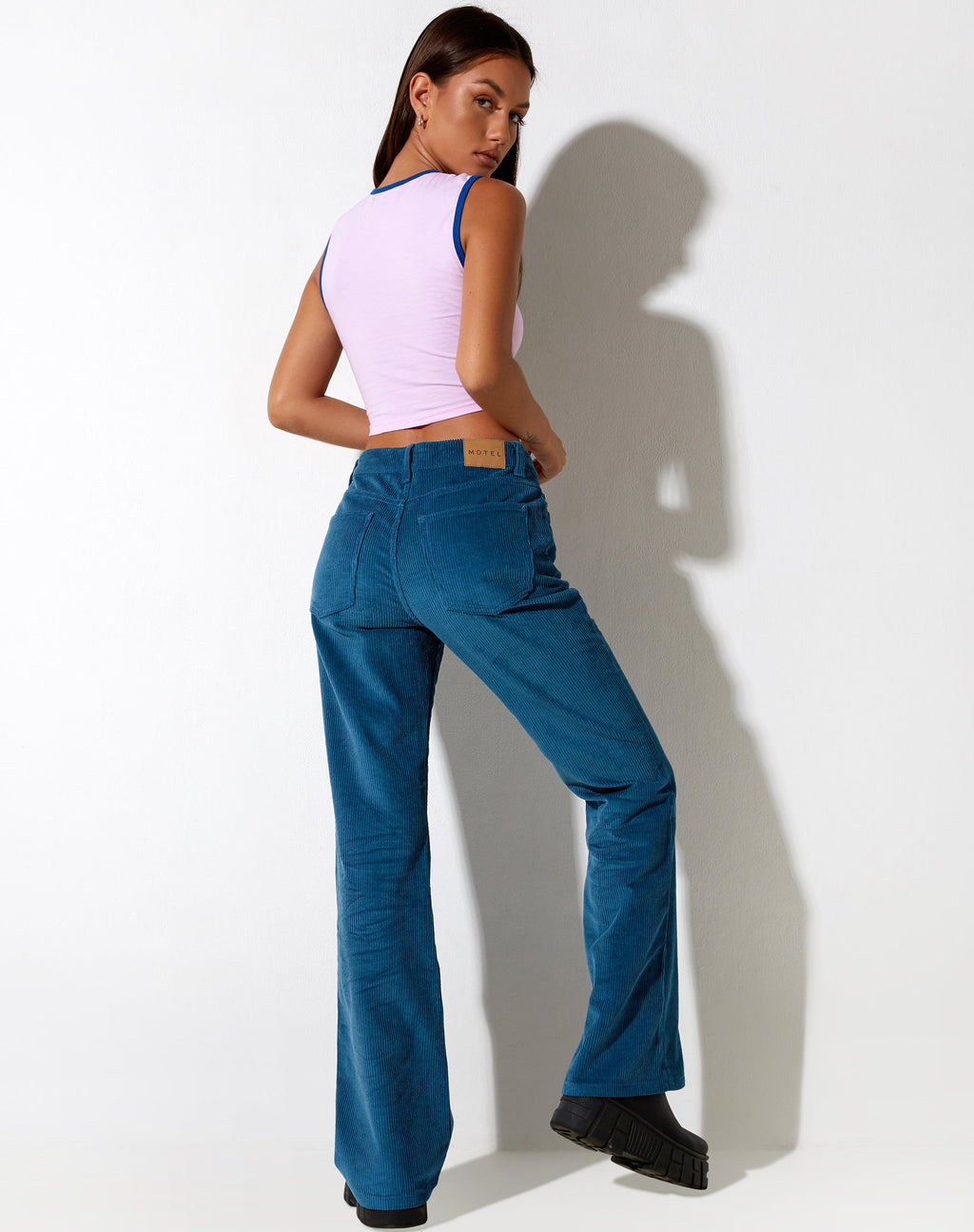 Jeans Bootleg in Cord Blue