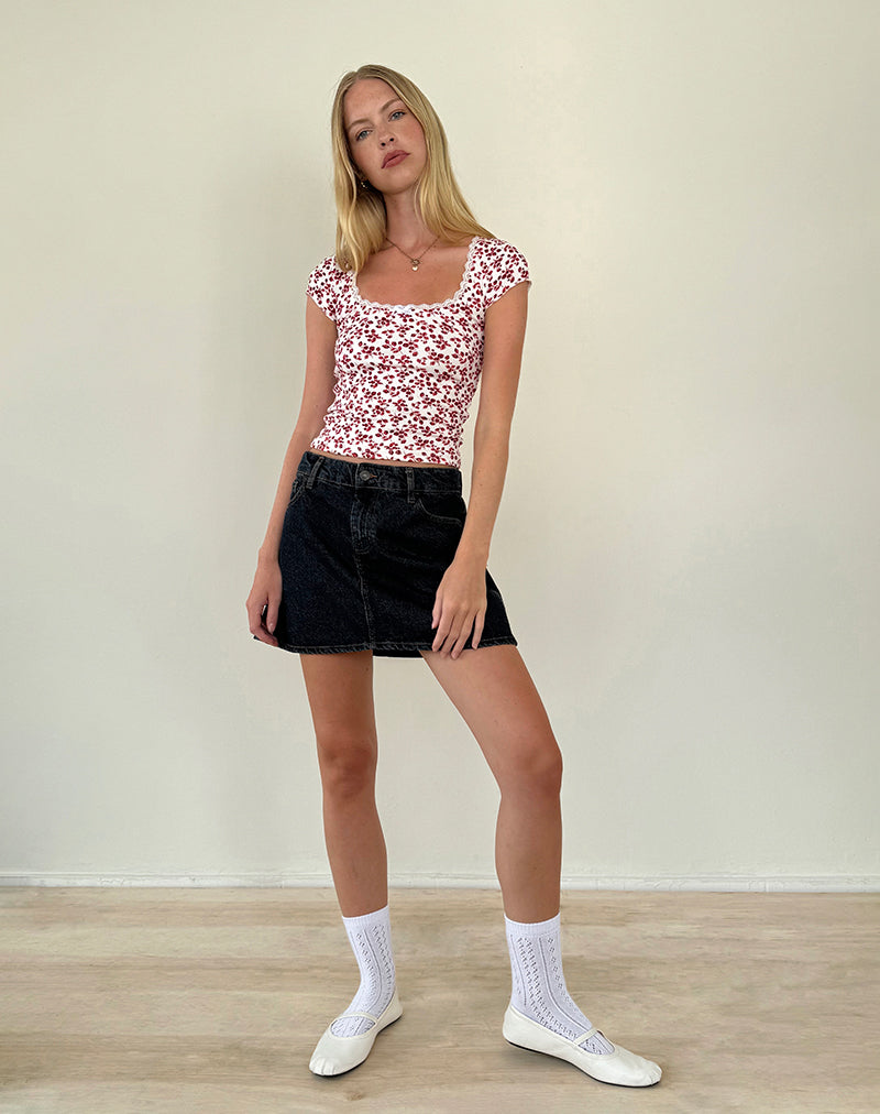 Immagine di Bovillo Top in Estate Fragola Off White