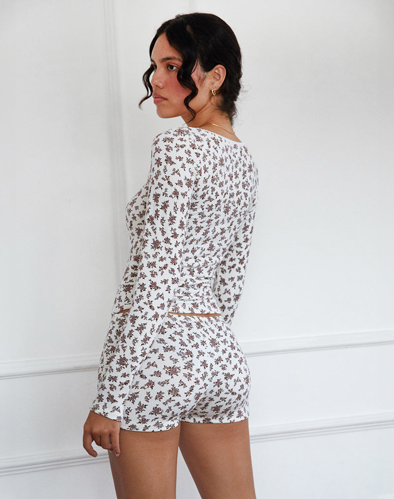 Immagine di Ritulia Short a coste in Ditsy Floral Crema