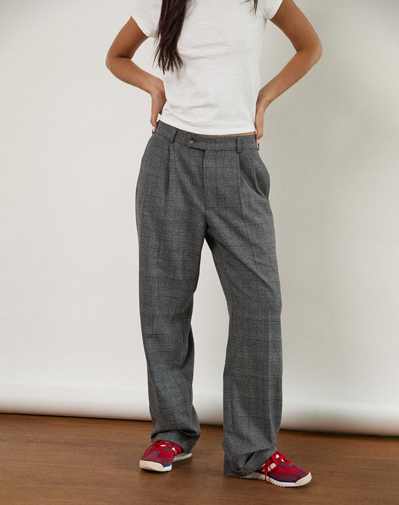 Pantalone Brayden in grigio check sartoriale