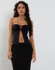 Immagine di Brea Bandeau Top in Nero Slinky