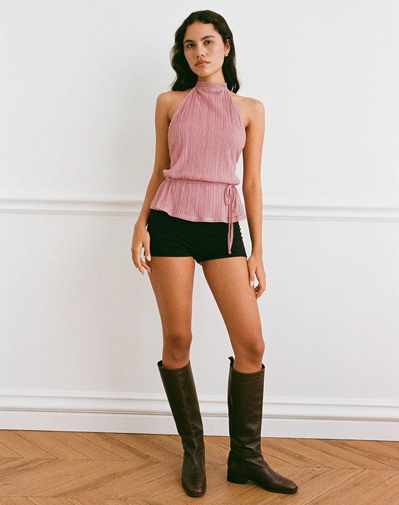 Immagine di Brienne Top in Chiffon Plisse Rosa