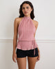 Immagine di Brienne Top in Chiffon Plisse Rosa