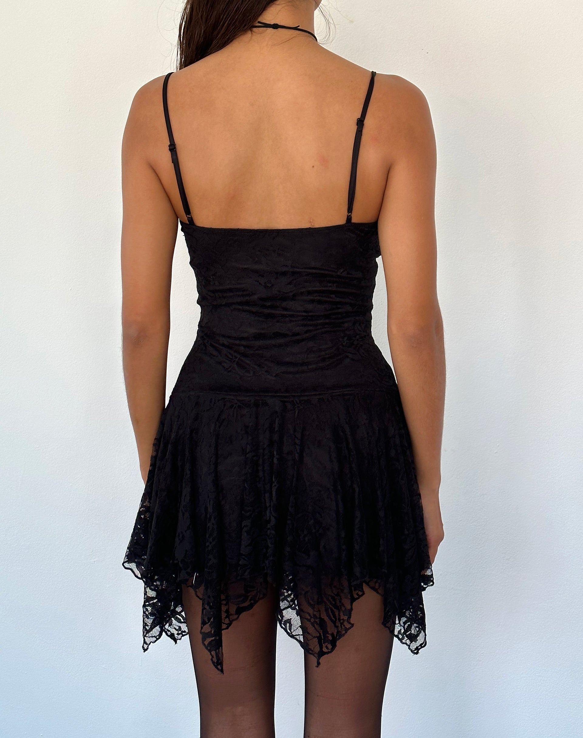 Immagine di Brilliana Mini Dress in pizzo floreale Jet Black