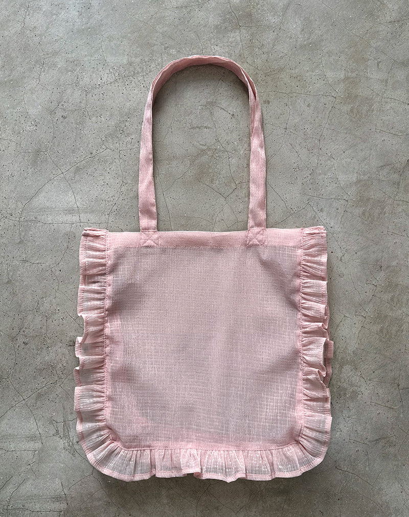 Borsa Brinana in chiffon testurizzato rosa