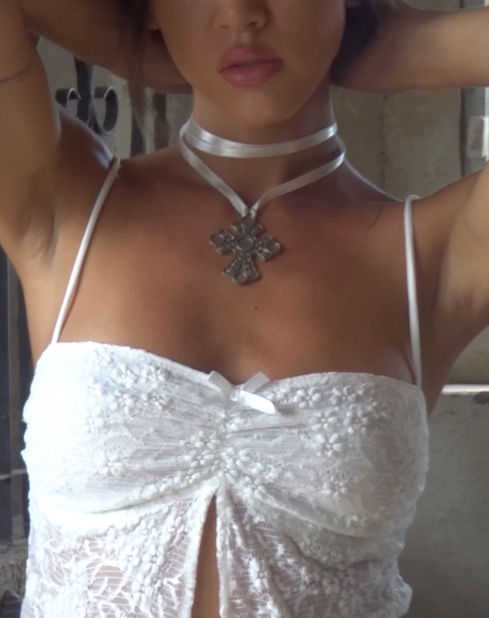 Immagine di Briony Butterfly Top in pizzo Avorio