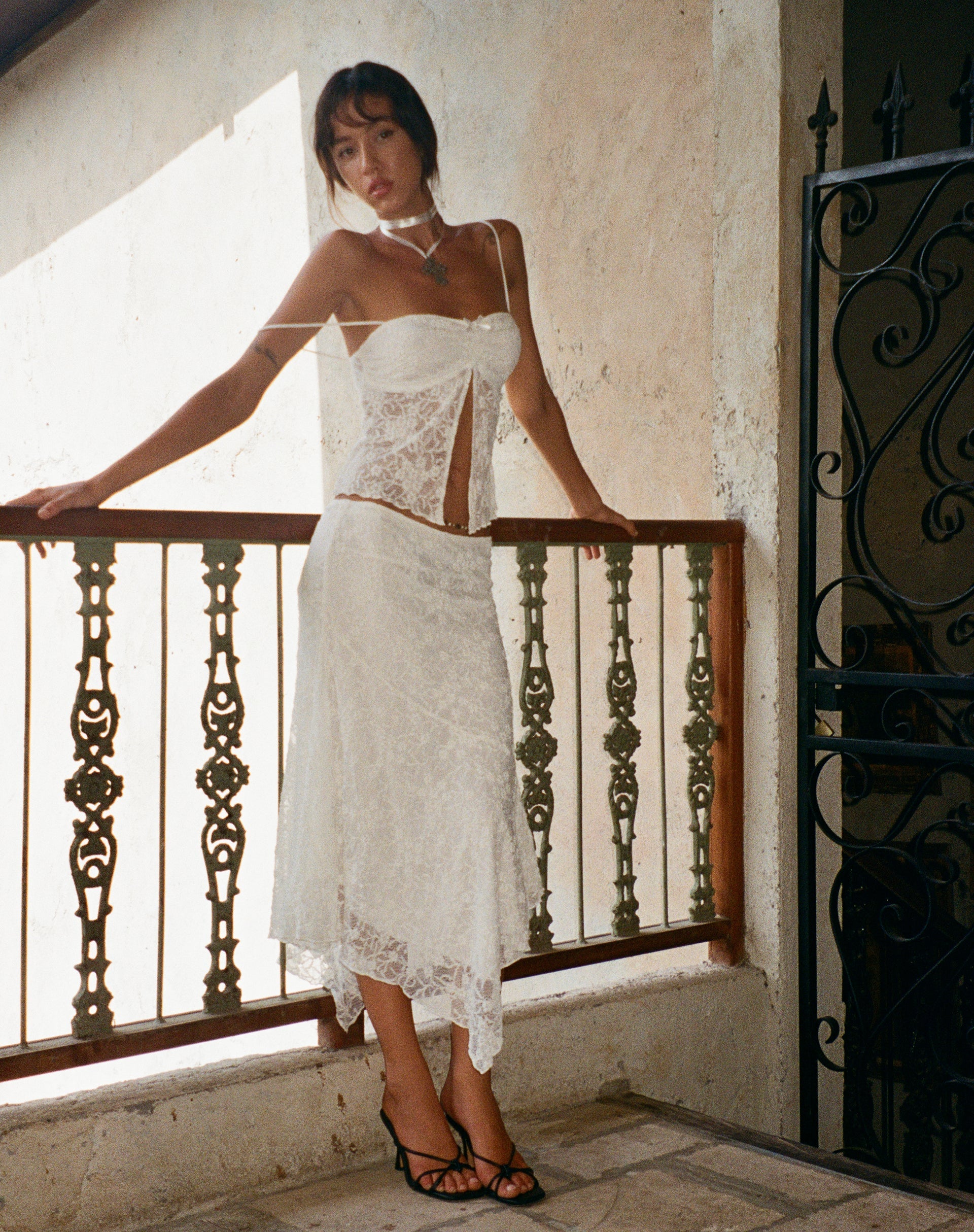 Immagine di Briony Butterfly Top in pizzo Avorio