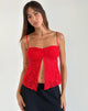 Immagine di Briony Top in pizzo rosso