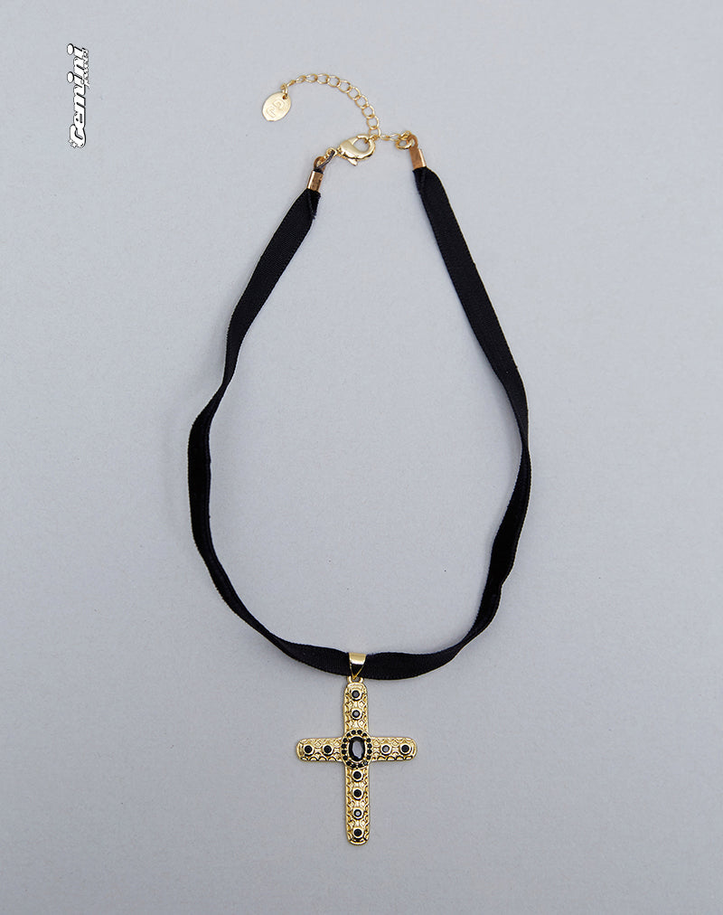 Collana girocollo Brooklyn Cross di Gemini Jewels
