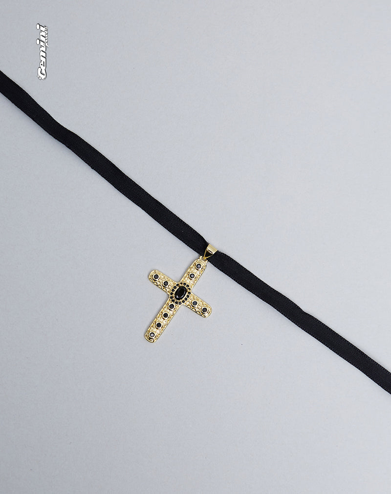 Immagine di Brooklyn Cross Collana girocollo di Gemini Jewels