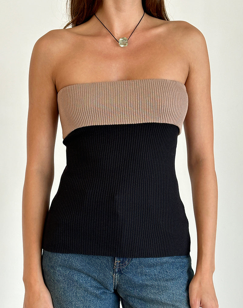 Immagine di Brylee Top a tubo in maglia nera