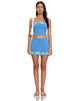 immagine di MOTEL X BARBARA Danina Mini Skirt in Blue Hibiscus