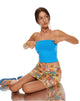 immagine di MOTEL X BARBARA Shae Top a fascia in blu elettrico