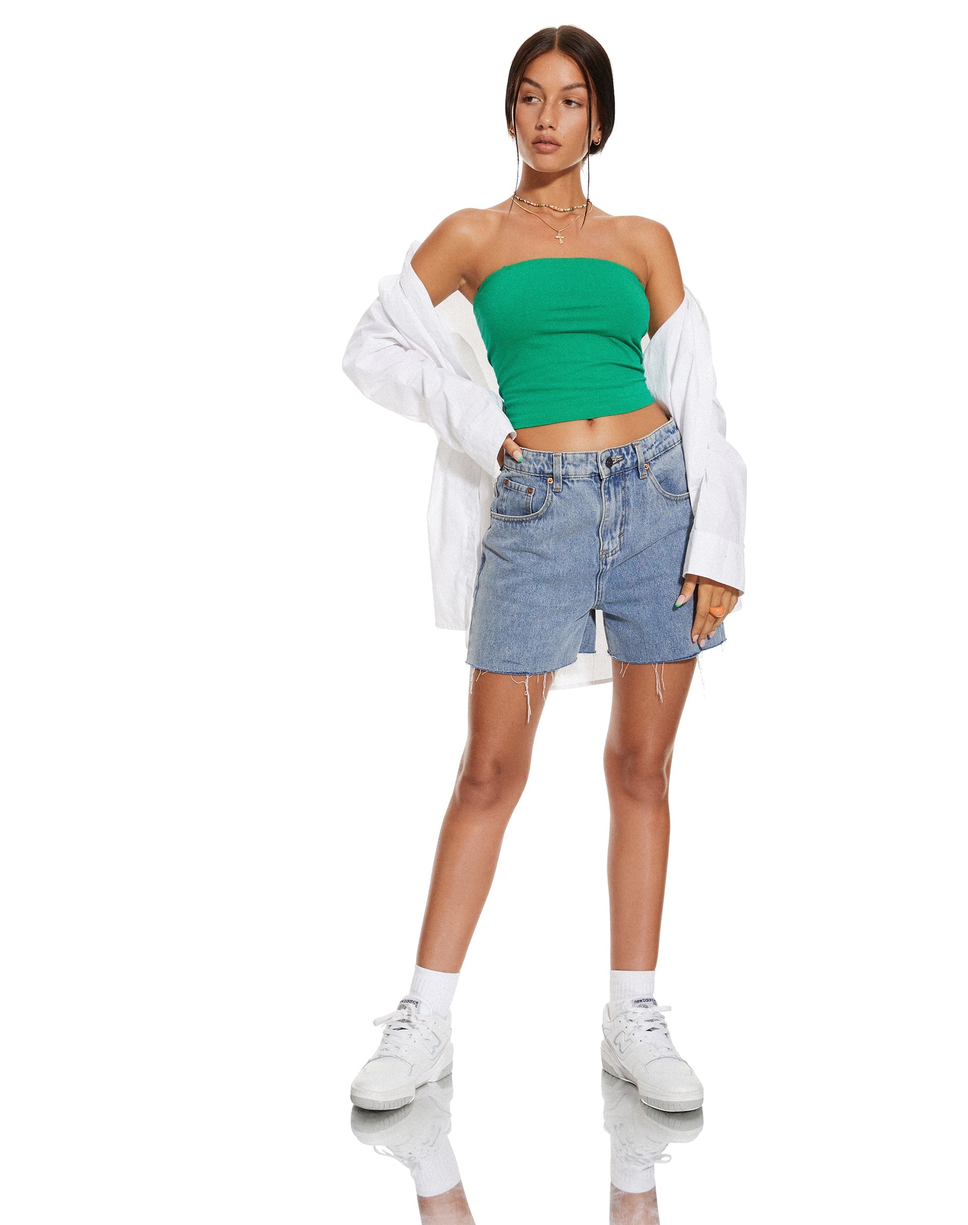 Immagine di MOTEL X BARBARA Shae Bandeau Top in Bush Green