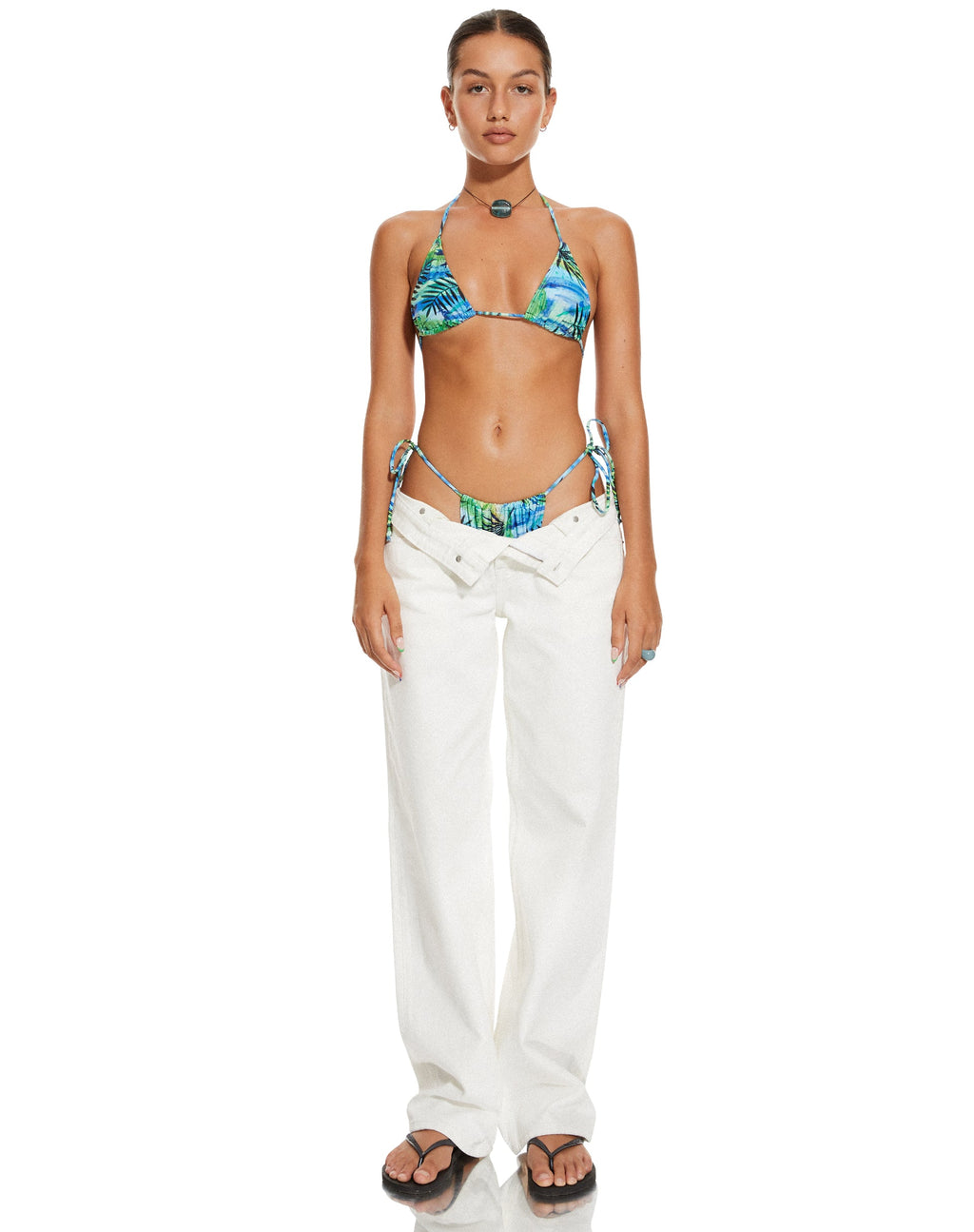 MOTEL X BARBARA Top bikini Pami in Tropical Palm