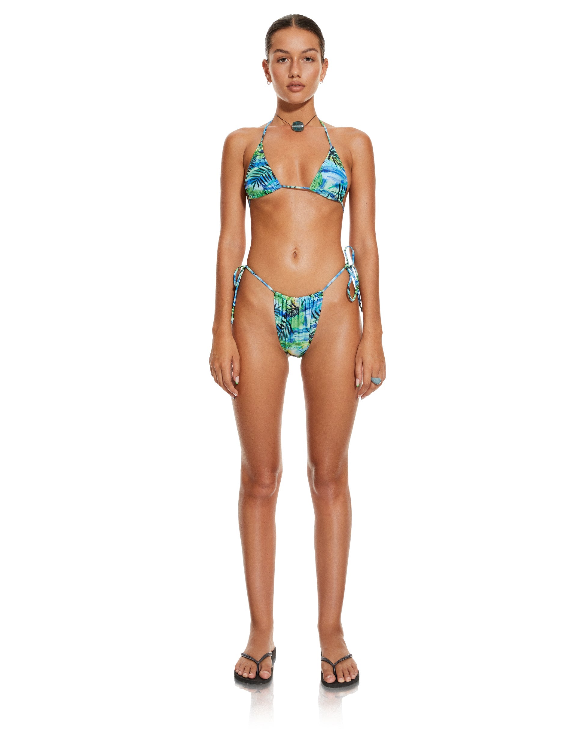 immagine di MOTEL X BARBARA Leyna Bikini Bottom in Tropical Palm