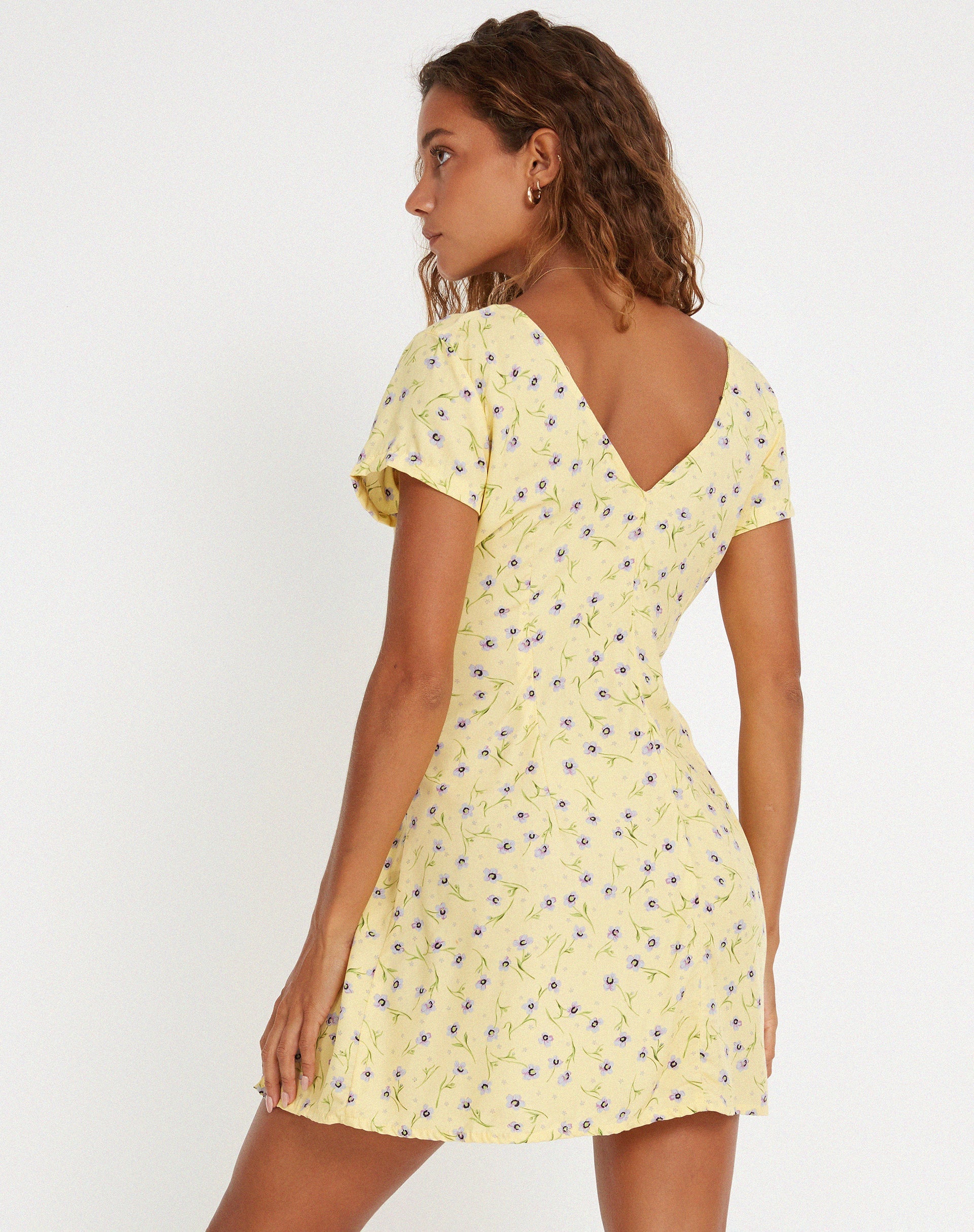 immagine del mini abito Calliope in Wild Flower Lemon Drop