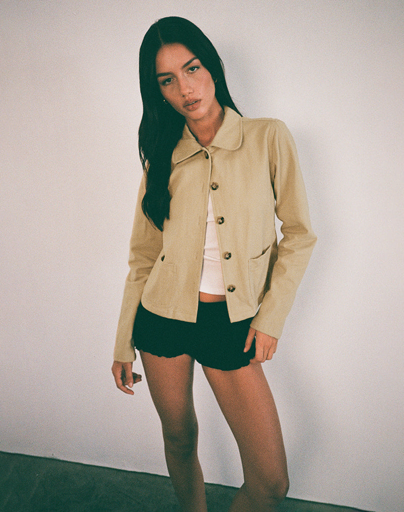 Immagine di Calva Boxy Jacket in Tan