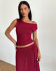 Immagine di Calypso Top in maglia trasparente rosso